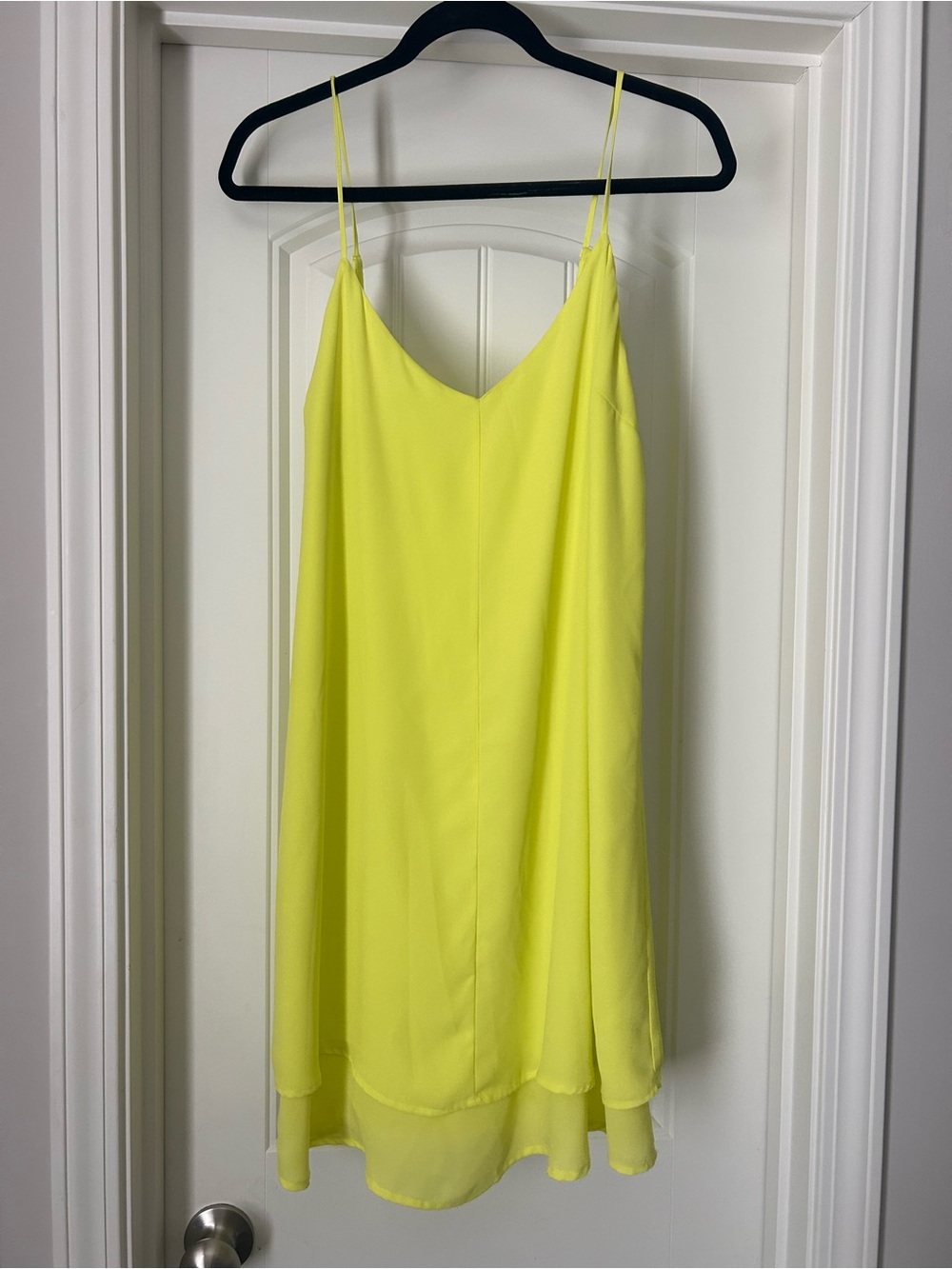 GB girls Neon Yellow Spaghetti Strap Slip Dress